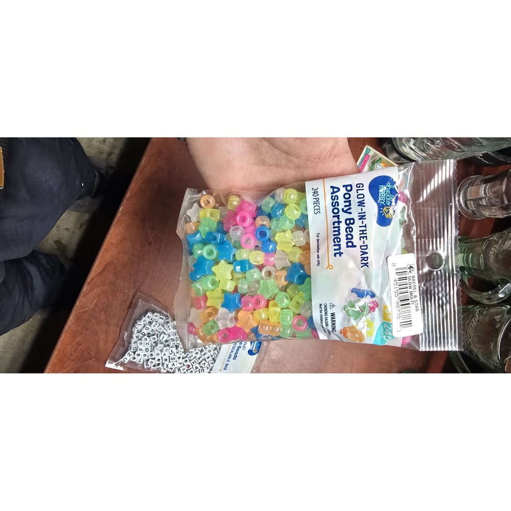 Hello Hobby Glow-In-The-Dark Pony Bead Assortment.